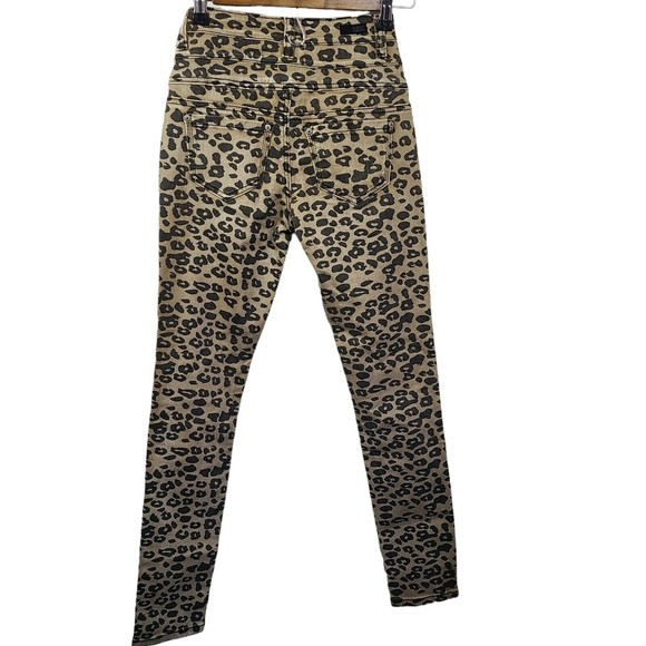 Almost Famous Animal Print Mid Rise Skinny Jean 1 - Picture 2 of 8